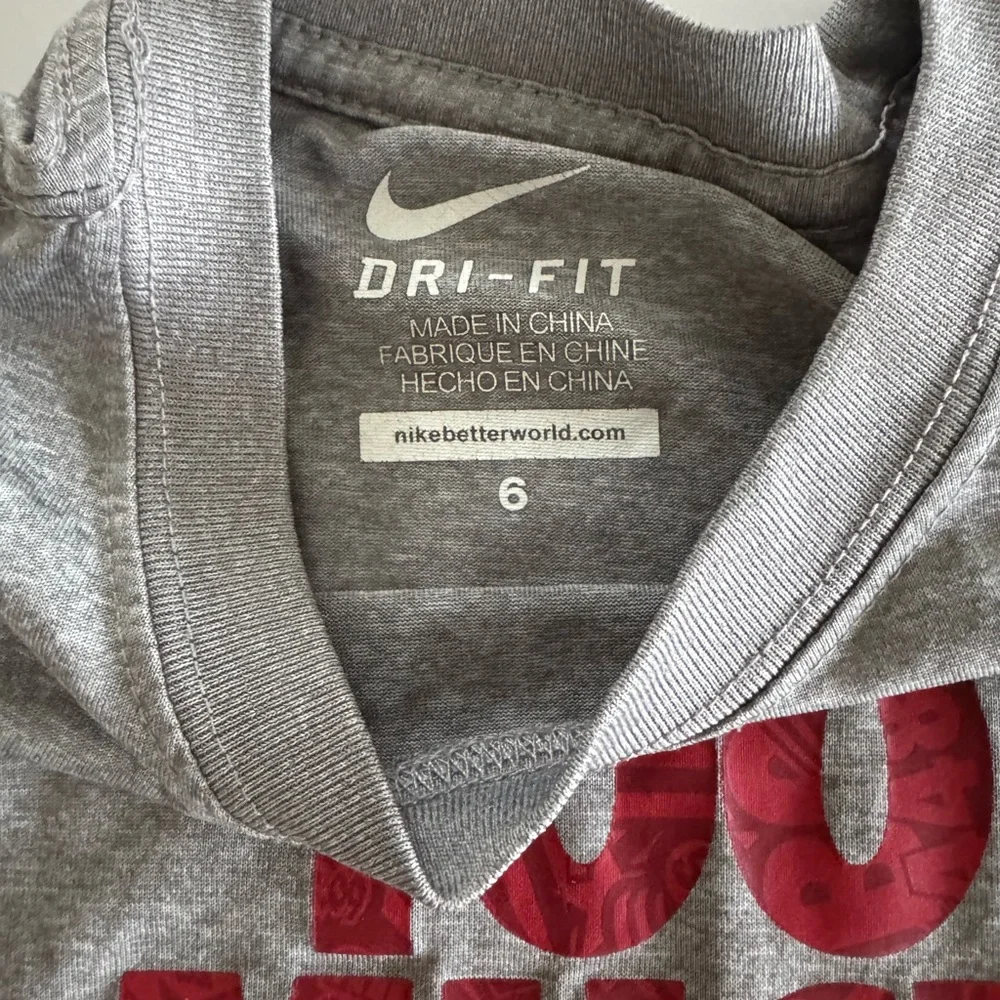 NIKE Dri-Fit & OLD NAVY Active Kids T-shirts - Red & Gray Boys Sz 6/7